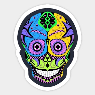 kawaii wrestling skull mask ecopop Sticker
